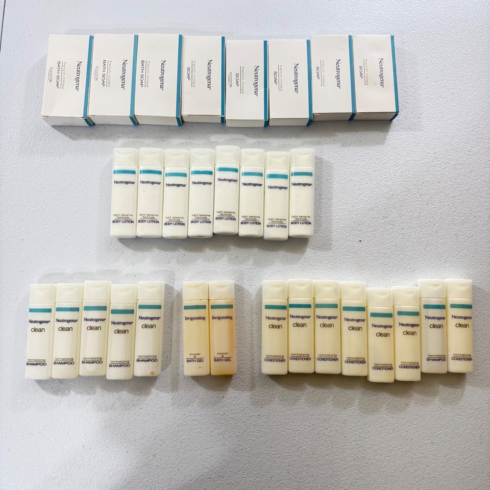 Neutrogena Travel Sz Skincare Lot Body Lotion Shampoo Conditioner Soap Bath Gel‎